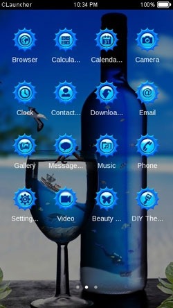 Blue Scenery CLauncher Android Theme Image 2