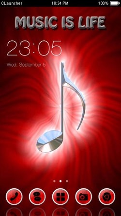 Music CLauncher Android Theme Image 1