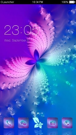 Abstract Butterfly CLauncher Android Theme Image 1