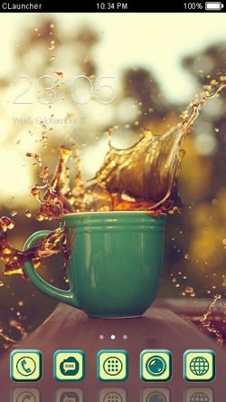 Coffee Abstract CLauncher Android Theme Image 1