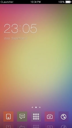 Color Bokeh CLauncher Android Theme Image 1