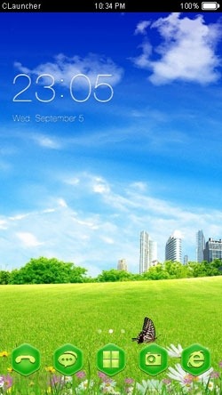 Green Mist CLauncher Android Theme Image 1
