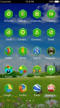 Green Mist CLauncher Android Theme Image 2