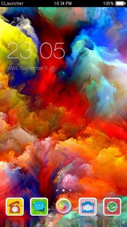 Rainbow Explosion CLauncher Android Theme Image 1