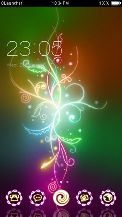 Abstract Lighting CLauncher Android Theme Image 1