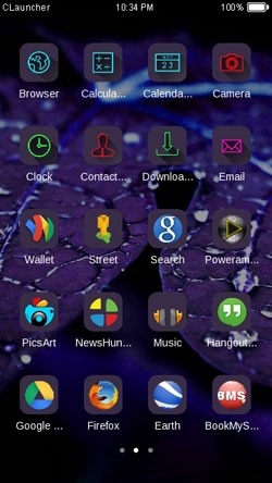 Blue Soul CLauncher Android Theme Image 2