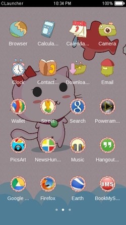 Cute Kitty CLauncher Android Theme Image 2