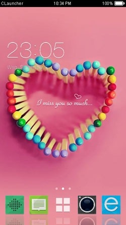 Sweet Love CLauncher Android Theme Image 1