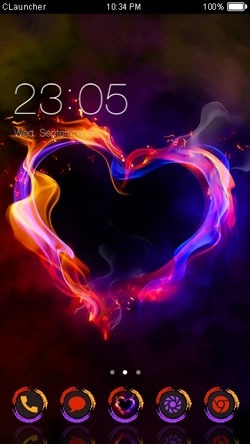 Vibrant Heart CLauncher Android Theme Image 1