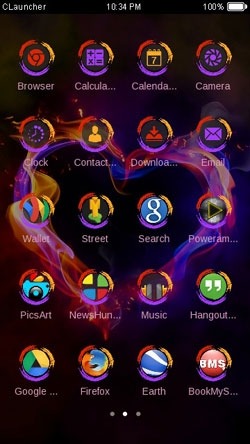 Vibrant Heart CLauncher Android Theme Image 2