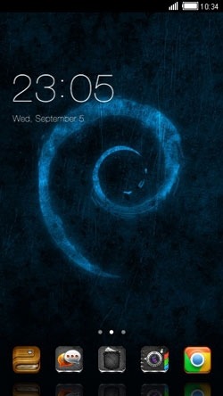 Blue Texture CLauncher Android Theme Image 1