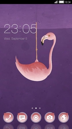 Flamingo CLauncher Android Theme Image 1