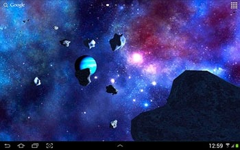 Asteroids 3D Android Wallpaper Image 1