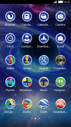 Galaxy Sparkle CLauncher Android Theme Image 2