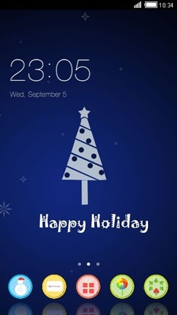 Happy Holiday CLauncher Android Theme Image 1