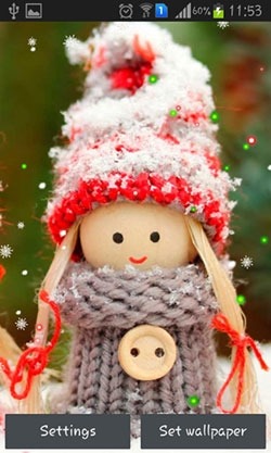 Winter: Dolls Android Wallpaper Image 2