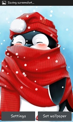 Winter Penguin Android Wallpaper Image 1