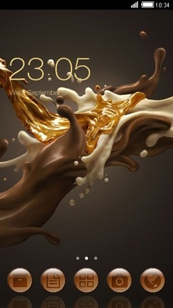 Chocolade Splash CLauncher Android Theme Image 1