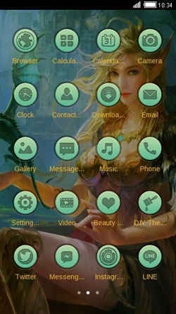 Elf with Dragon CLauncher Android Theme Image 2