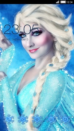 Queen Elsa CLauncher Android Theme Image 1