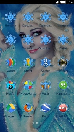 Queen Elsa CLauncher Android Theme Image 2