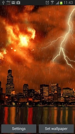 The Real Thunderstorm HD (Chicago) Android Wallpaper Image 1
