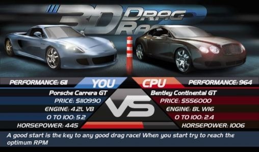 Drag Race 3D 2: Supercar Edition Android Game Image 1