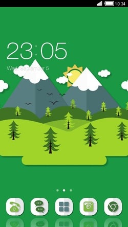 Paper Mountains CLauncher Android Theme Image 1