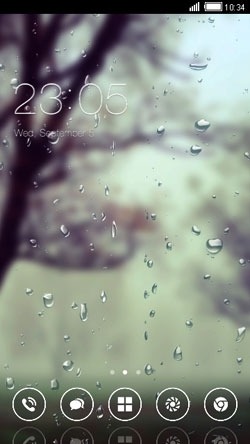 Nature Droplets CLauncher Android Theme Image 1