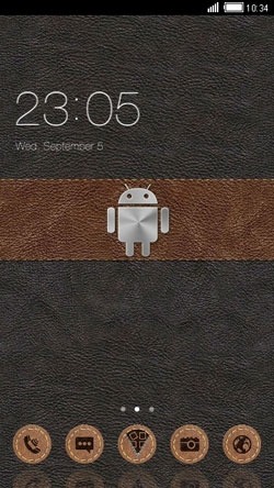 Leather Android CLauncher Android Theme Image 1