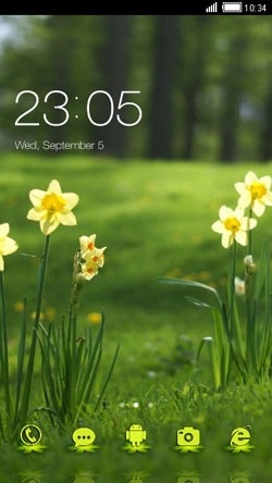 Beauty Flowers CLauncher Android Theme Image 1