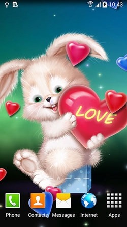 Cute Bunny Android Wallpaper Image 1