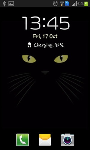 Black Cat Android Wallpaper Image 2