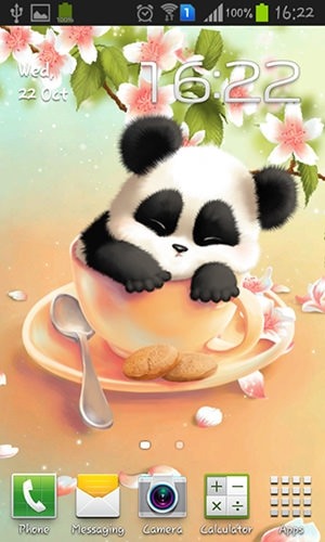 Sleepy Panda Android Wallpaper Image 1