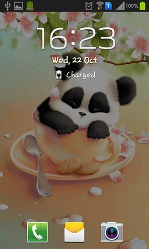 Sleepy Panda Android Wallpaper Image 2