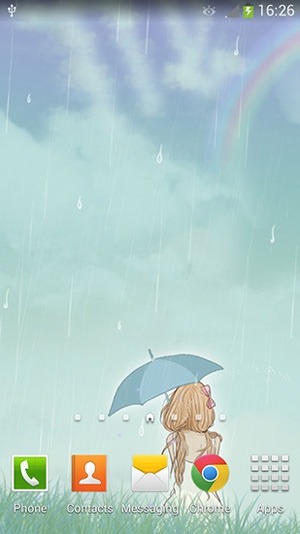Girl And Rainy Day Android Wallpaper Image 2