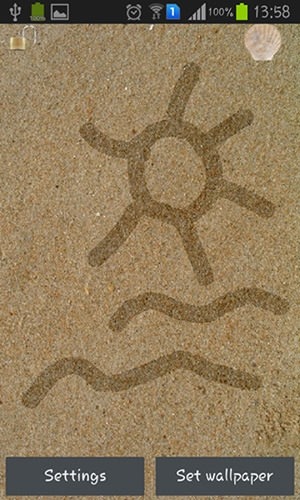 Draw On Sand Android Wallpaper Image 1