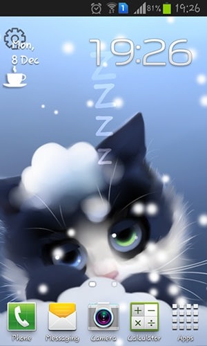 Frosty The Kitten Android Wallpaper Image 1
