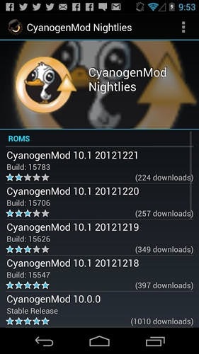 ROM Manager Android Application Image 1