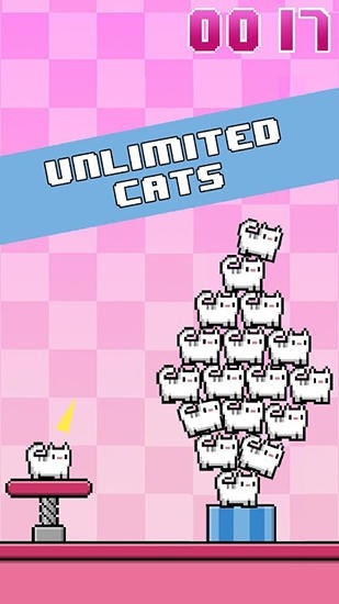 Cat-A-Pult: Toss 8-Bit Kittens Android Game Image 1