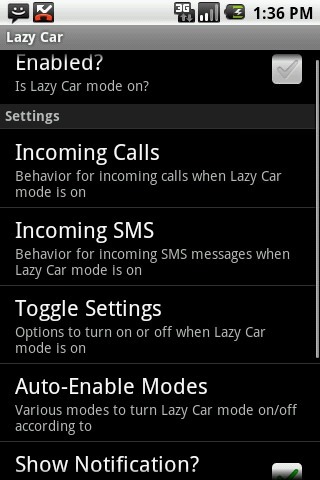 Lazy Car Android Application Image 1
