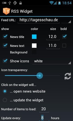 Simple RSS Android Application Image 1