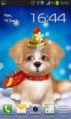 Cute Puppy Android Wallpaper Image 1