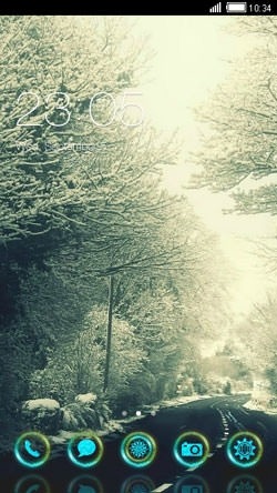 White Winter CLauncher Android Theme Image 1