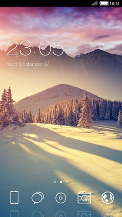 Winter Sun CLauncher Android Theme Image 1
