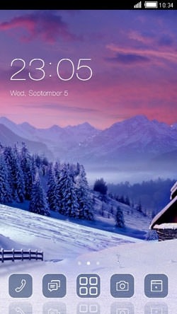 Winter Sunset CLauncher Android Theme Image 1