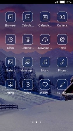 Winter Sunset CLauncher Android Theme Image 2