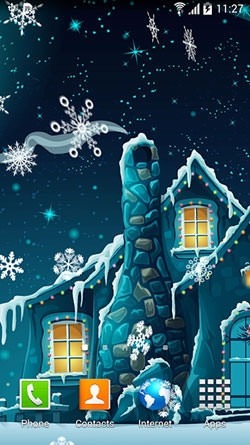 Winter Night Android Wallpaper Image 2