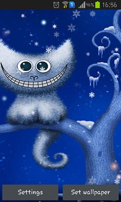 Funny Christmas Kitten And His Smile Android Wallpaper Image 1