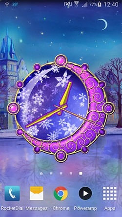 Dreamery Clock: Christmas Android Wallpaper Image 1